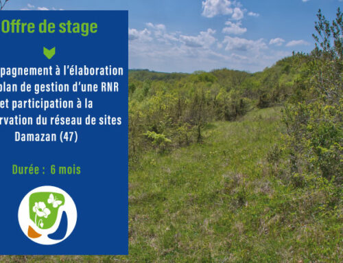 Offre de stage : Accompagnement à l’élaboration d’un plan de gestion d’une Réserve Naturelle Régionale et participation à la conservation du réseau de sites CEN (47)