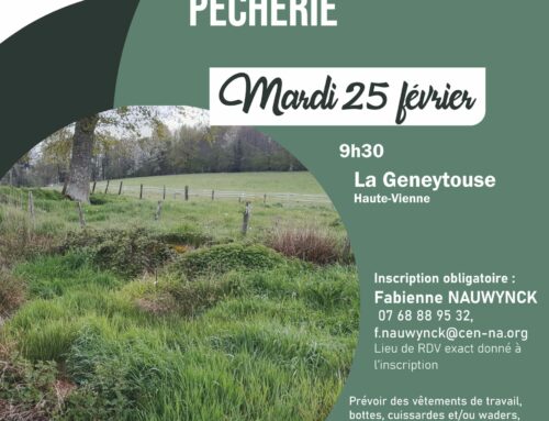 25/02/2025 Chantier bénévole : curage d’une pêcherie (87)