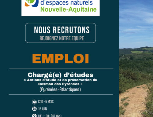 Offre d’emploi : Chargé d’études « Actions d’étude et de préservation du Desman des Pyrénées »