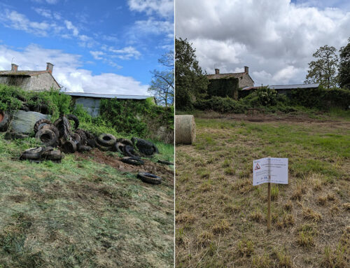 Dépollution : évacuation de 10 tonnes de vieux pneus usagers (79).