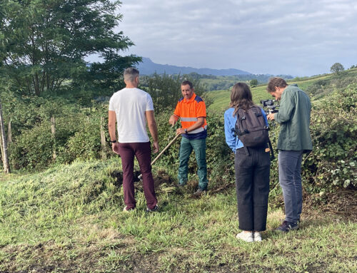 Les journalistes de TF1 à la rencontre des adhérents de l’alliance du projet LIFE COOP CORTADERIA du territoire national.